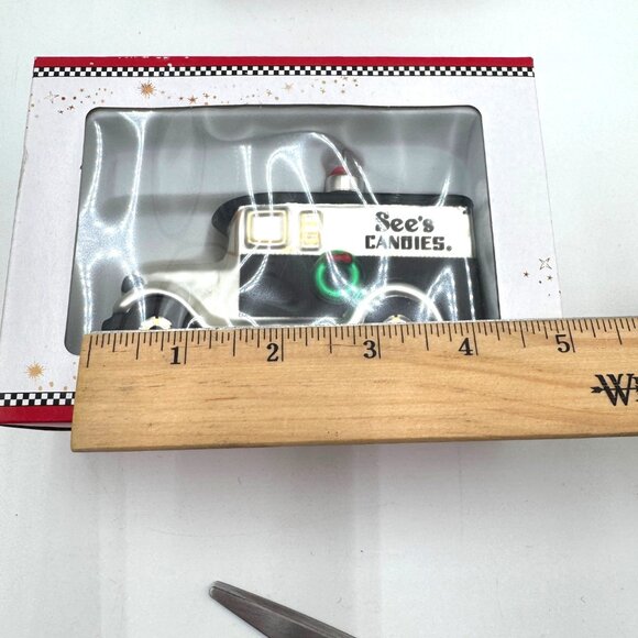 Sees Candy Delivery Truck Ornament Glass Limited Edition 2022 Christmas - Picture 7 of 8